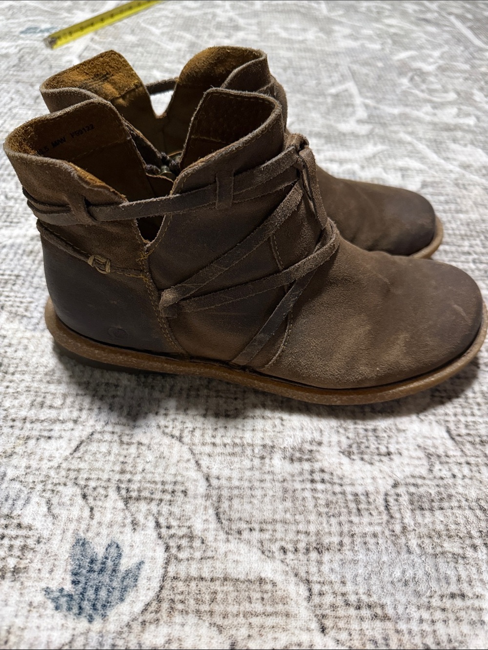 Born Women’s Brown Suede Chukka Boots with Side Zip - Picture 3 of 8